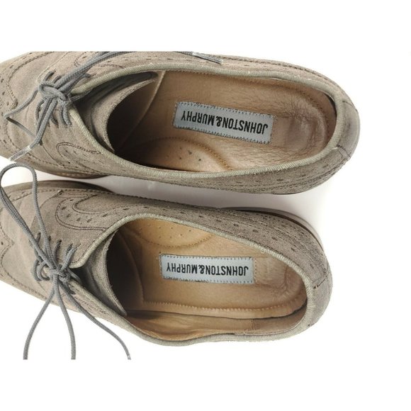 Johnston & Murphy Brogue Wingtip Suede Mens 9 M - Picture 5 of 11